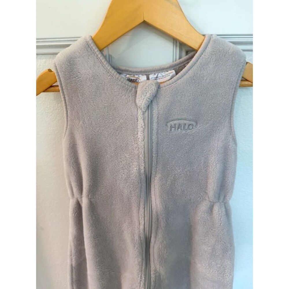 HALO SleepSack Toddler 2T 2-3 Years Gray Fleece Wearable Blanket Footed